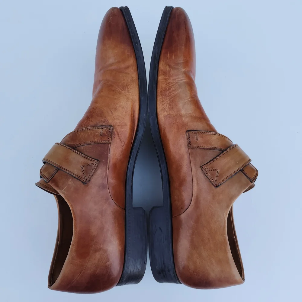 Magnanni Leather Monk Strap Shoes Men's Size 11.5